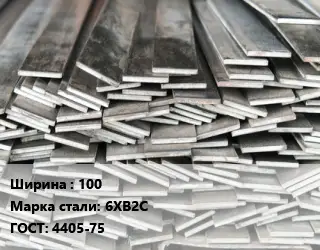 Полоса стальная 100 Сталь: 6ХВ2С ГОСТ: 4405-75